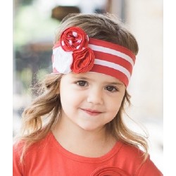Red Stripe Emily Headband RuffleButts